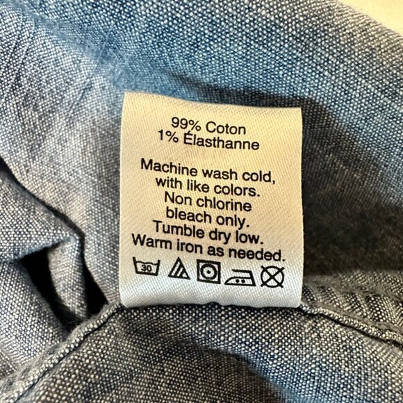 J. Crew Men's Short Sleeve Flex Button Front Shirt  Blue Size XL - Picture 4 of 6